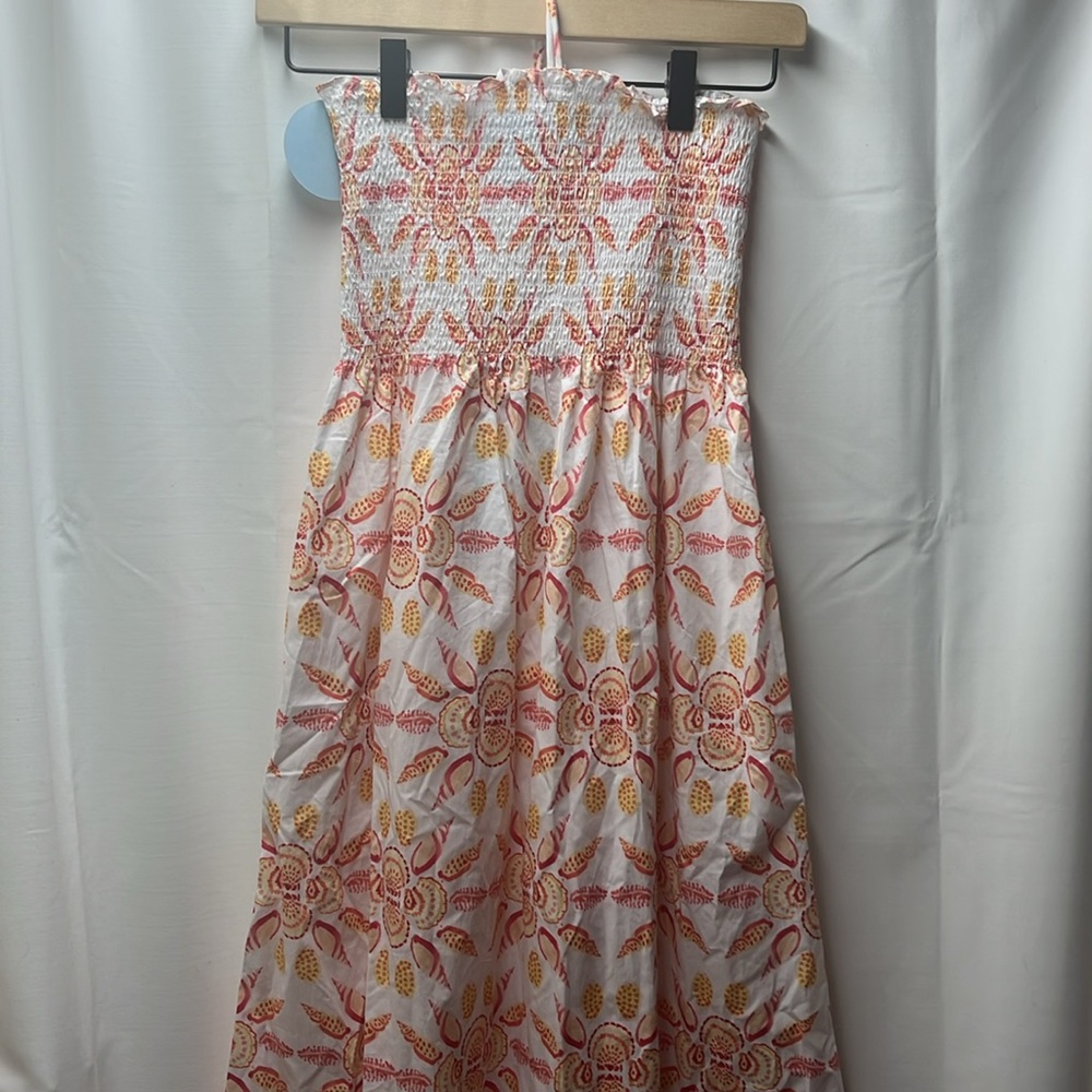 Hill House Orange Shell Mosaic Cotton Lucy Nap Dress- S - Picture 4 of 7